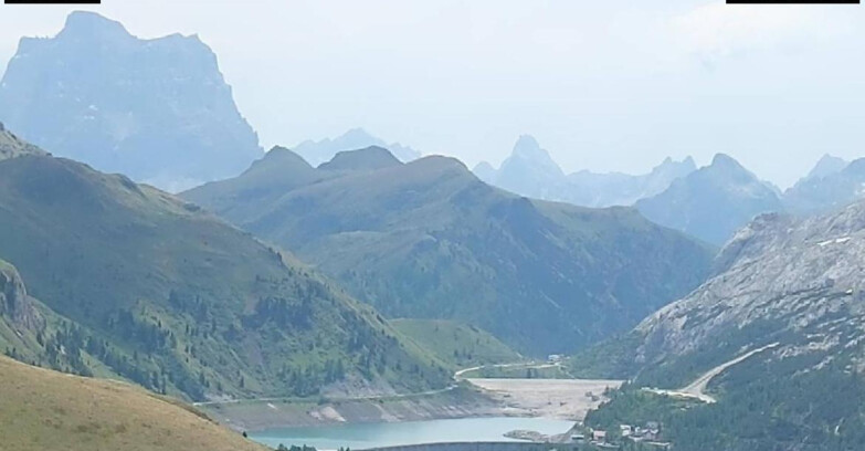 Webcam Canazei Belvedere - Lago e Passo Fedaia