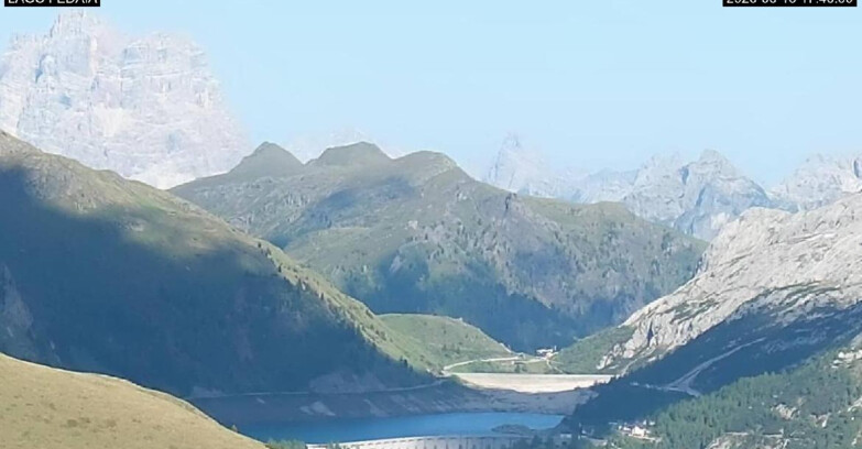 Webcam Canazei Belvedere - Lago e Passo Fedaia