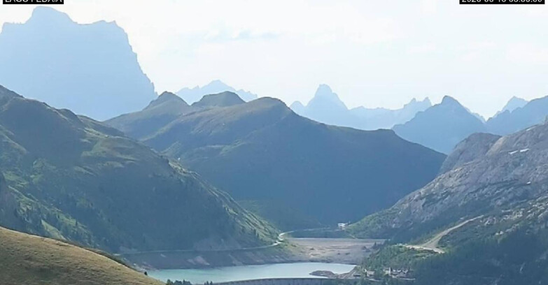 Webcam Canazei Belvedere - Lago e Passo Fedaia