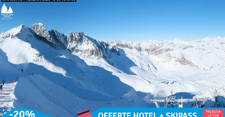 Webcam Gletscher Presena - Pista Paradiso - Presena Tonale