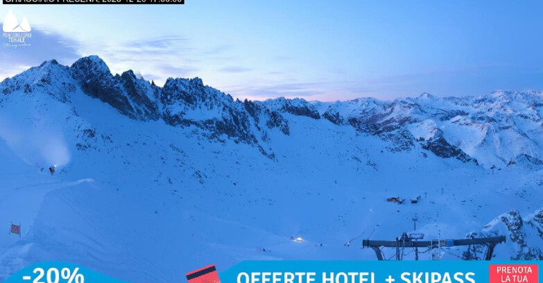 Webcam Gletscher Presena - Pista Paradiso - Presena Tonale