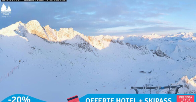 Webcam Ghiacciaio Presena - Veduta Pista Paradiso - Presena Tonale