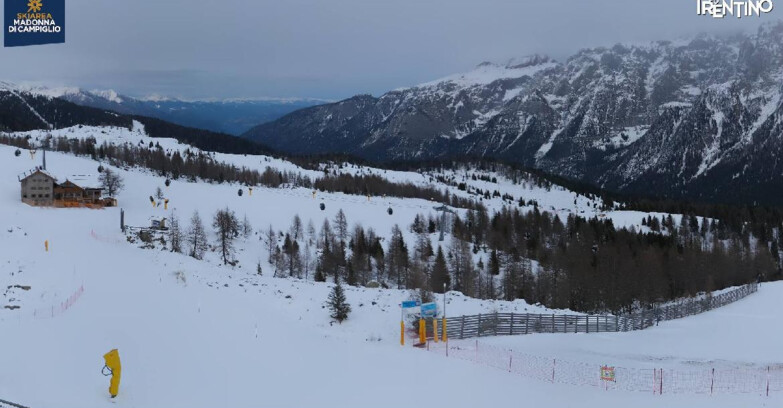 Webcam Madonna di Campiglio (Skiarea Campiglio Dolomiti di Brenta - Val di Sole Val Rendena) - Rifugio Viviani