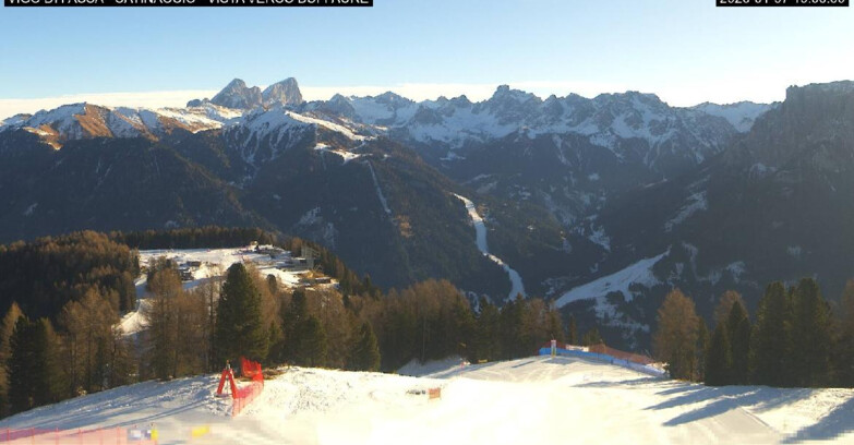 Webcam Vigo di Fassa-Pera-Ciampedie - Vigo di Fassa - Ciampedie e Pozza Buffaure