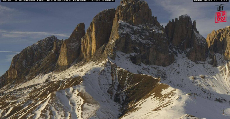 Webcam Кампителло-Маццин-Кол-Роделла  - Campitello di Fassa - Col Rodella - Gruppo del Sassolungo