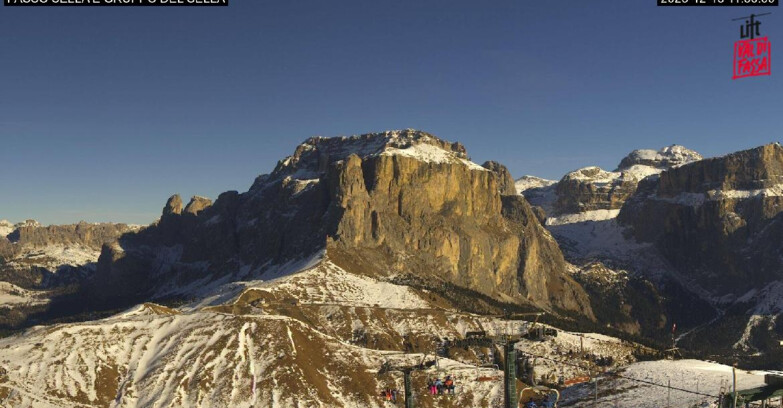 Webcam Campitello-Mazzin-Col Rodella - Canazei - Passo Pordoi - Sass Pordoi