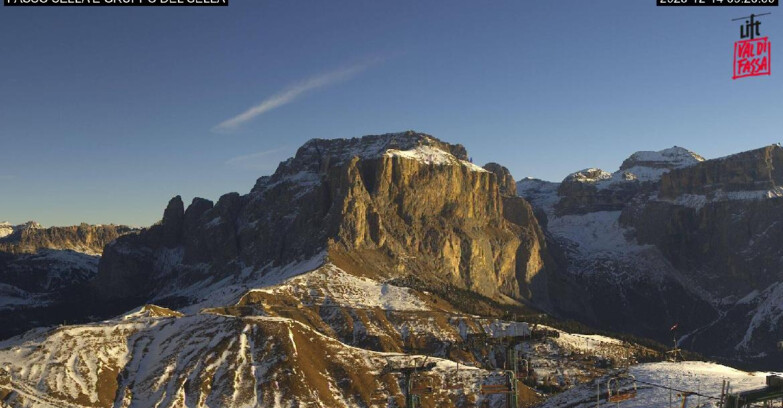Webcam Campitello-Mazzin-Col Rodella  - Canazei - Passo Pordoi - Sass Pordoi
