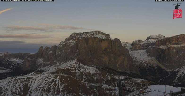 Webcam Campitello-Mazzin-Col Rodella - Canazei - Passo Pordoi - Sass Pordoi