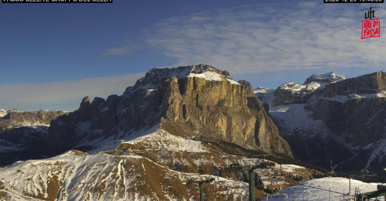 Webcam Campitello-Mazzin-Col Rodella - Canazei - Passo Pordoi - Sass Pordoi