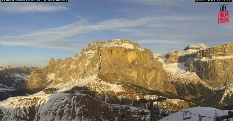 Webcam Campitello-Mazzin-Col Rodella - Canazei - Passo Pordoi - Sass Pordoi