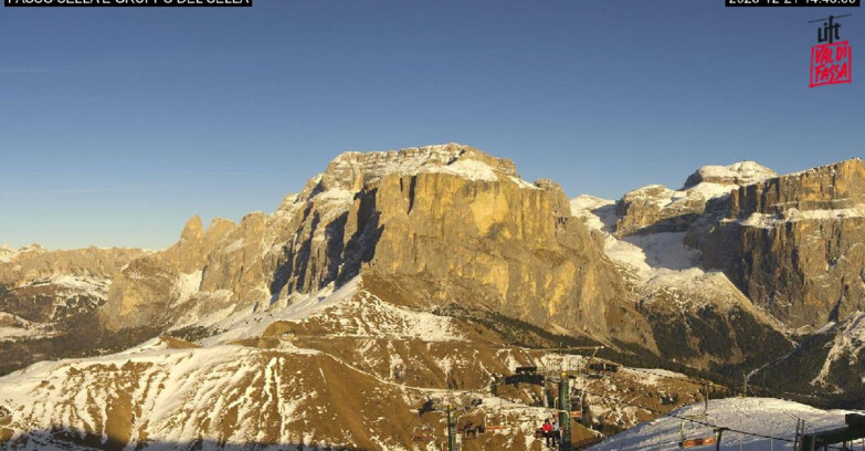 Webcam Кампителло-Маццин-Кол-Роделла  - Canazei - Passo Pordoi - Sass Pordoi