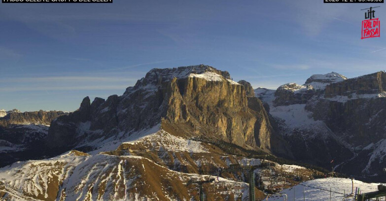 Webcam Кампителло-Маццин-Кол-Роделла  - Canazei - Passo Pordoi - Sass Pordoi