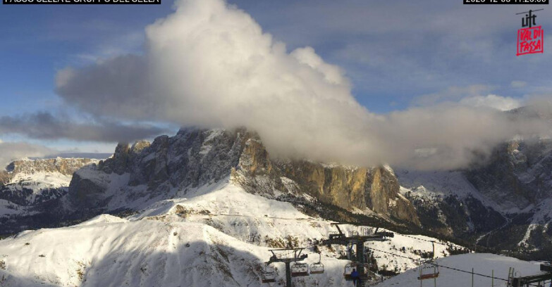 Webcam Campitello-Mazzin-Col Rodella - Canazei - Passo Pordoi - Sass Pordoi