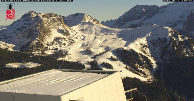 Webcam Campitello-Mazzin-Col Rodella  - Canazei - Marmolada