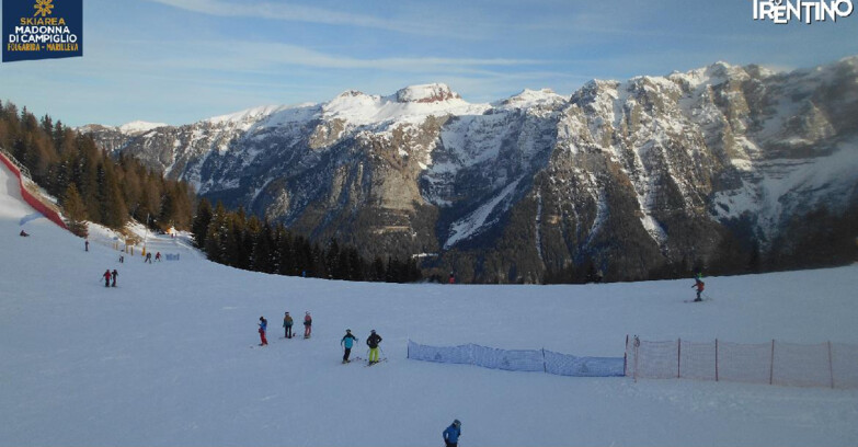 Webcam Ski area Campiglio Dolomiti di Brenta Val di Sole Val Rendena - Pista delle Rocce - Folgarida