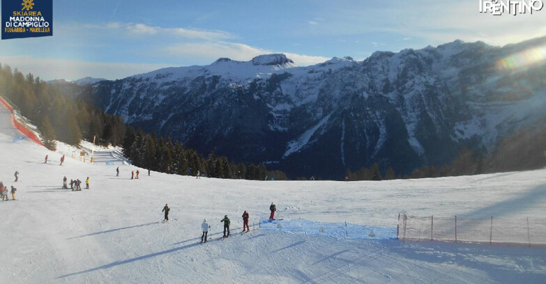 Webcam Ski area Campiglio Dolomiti di Brenta Val di Sole Val Rendena - Pista delle Rocce - Folgarida