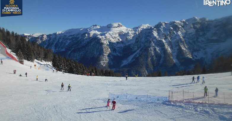 Webcam Ski area Campiglio Dolomiti di Brenta Val di Sole Val Rendena - Pista delle Rocce - Folgarida