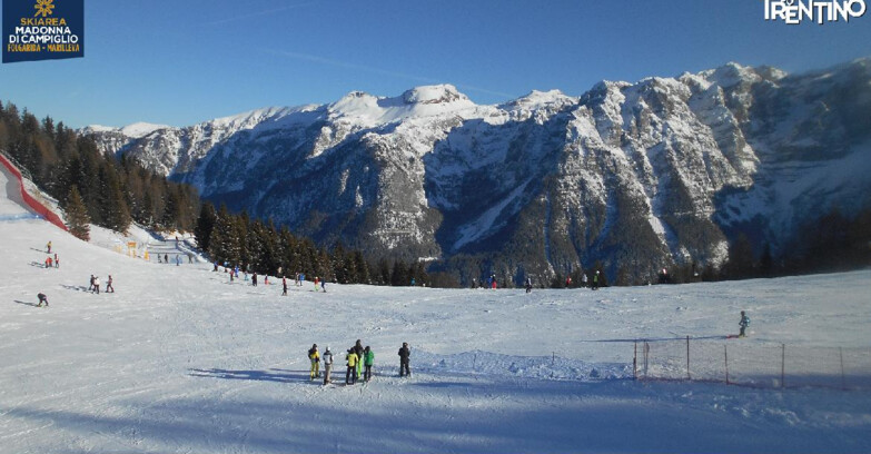 Webcam Ski area Campiglio Dolomiti di Brenta Val di Sole Val Rendena - Pista delle Rocce - Folgarida