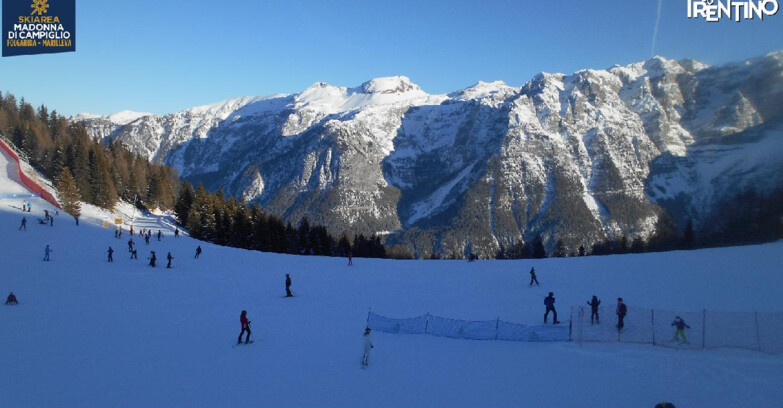 Webcam Ski area Campiglio Dolomiti di Brenta Val di Sole Val Rendena - Pista delle Rocce - Folgarida
