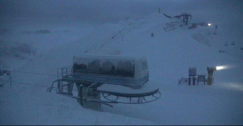 Webcam Pozza di Fassa-Aloch-Buffaure  - Pala del Geiger, sullo sfondo il Pordoi