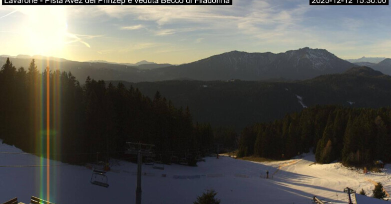 Webcam Ski Area Lavarone  - Pista Avez- seggiovia Lagh.