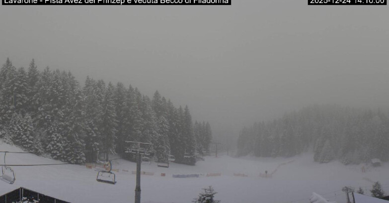 Webcam Ski area Lavarone - Pista Avez- seggiovia Lagh.