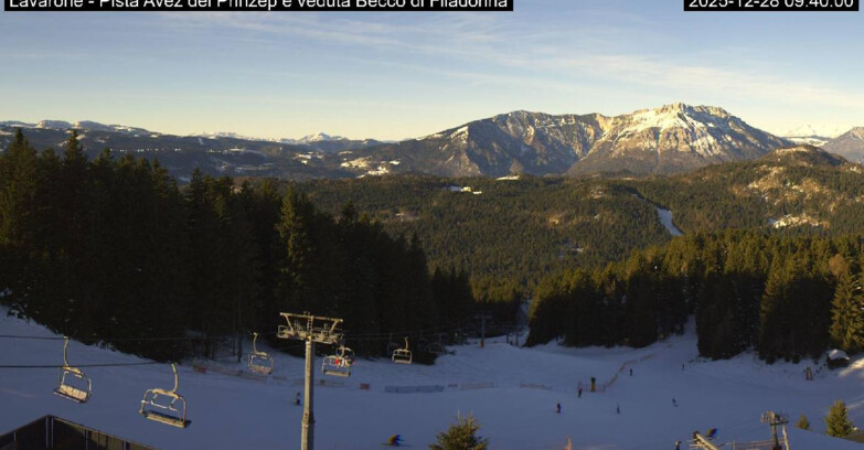 Webcam Ski Area Lavarone  - Pista Avez- seggiovia Lagh.