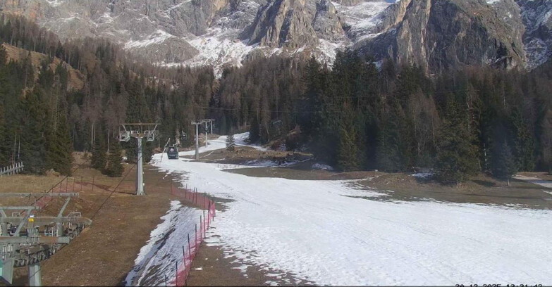 Webcam San Martino di Castrozza - Passo Rolle  - Pista Col Verde