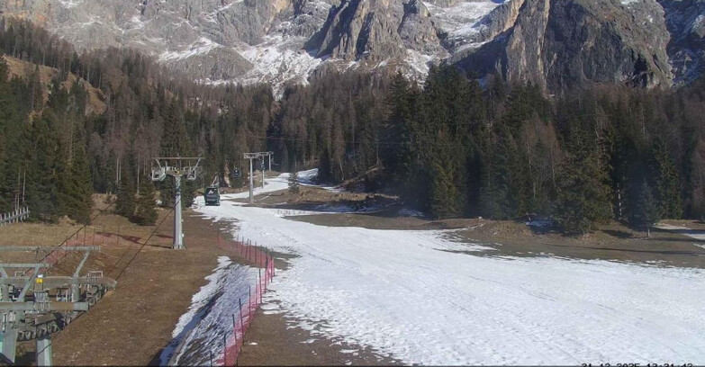 Webcam San Martino di Castrozza - Passo Rolle - Pista Col Verde