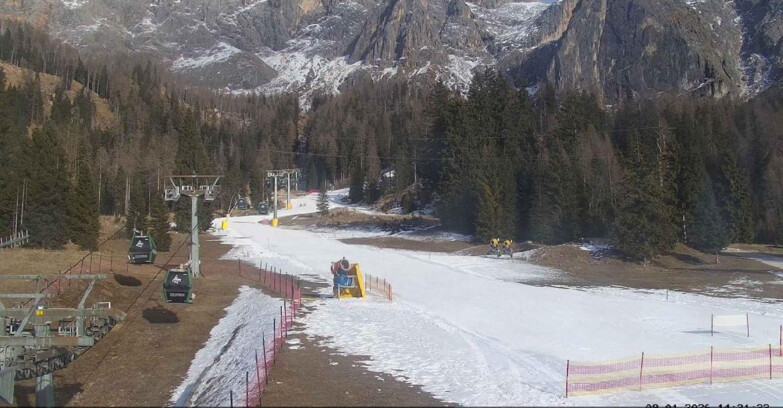Webcam San Martino di Castrozza - Passo Rolle - Pista Col Verde
