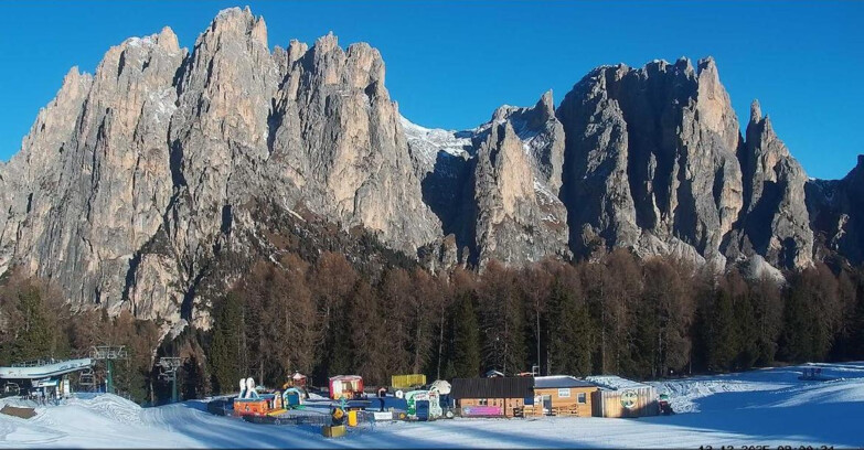 Webcam Vigo di Fassa-Pera-Ciampedìe - Vigo - dirupi di Larsech