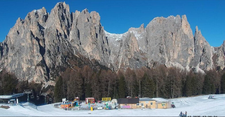 Webcam Vigo di Fassa-Pera-Ciampedìe - Vigo - dirupi di Larsech