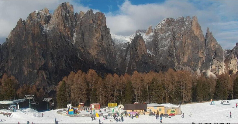 Webcam Vigo di Fassa-Pera-Ciampedìe - Vigo - dirupi di Larsech