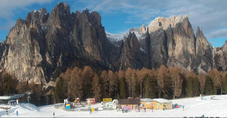 Webcam Vigo di Fassa-Pera-Ciampedìe - Vigo - dirupi di Larsech