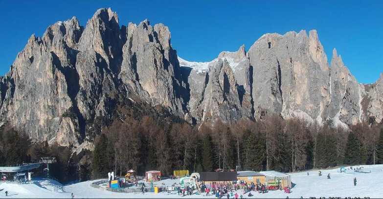 Webcam Vigo di Fassa-Pera-Ciampedìe - Vigo - dirupi di Larsech