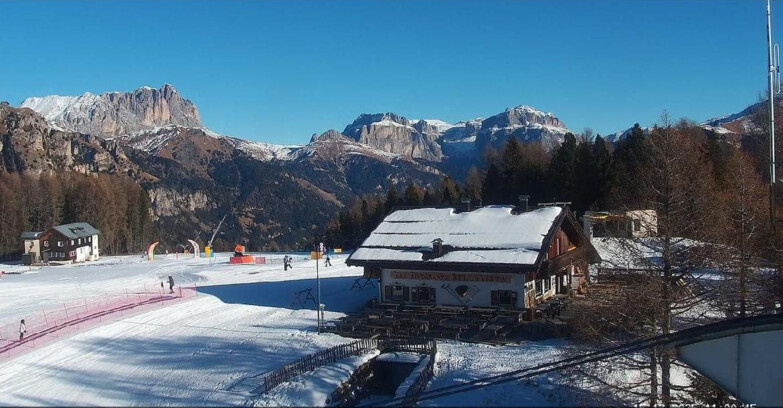Webcam Vigo di Fassa-Pera-Ciampedìe - Vigo - verso Sassolungo e Pordoi