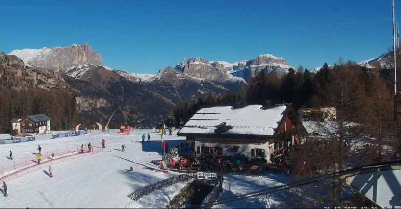 Webcam Vigo di Fassa-Pera-Ciampedìe - Vigo - verso Sassolungo e Pordoi